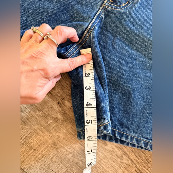 Vintage 80s Lawman High Waisted 100% Cotton Denim Jean Shorts Size 5 - Picture 7 of 8